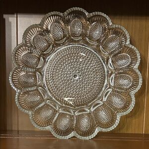 Elegant Clear Glass Serving Platter